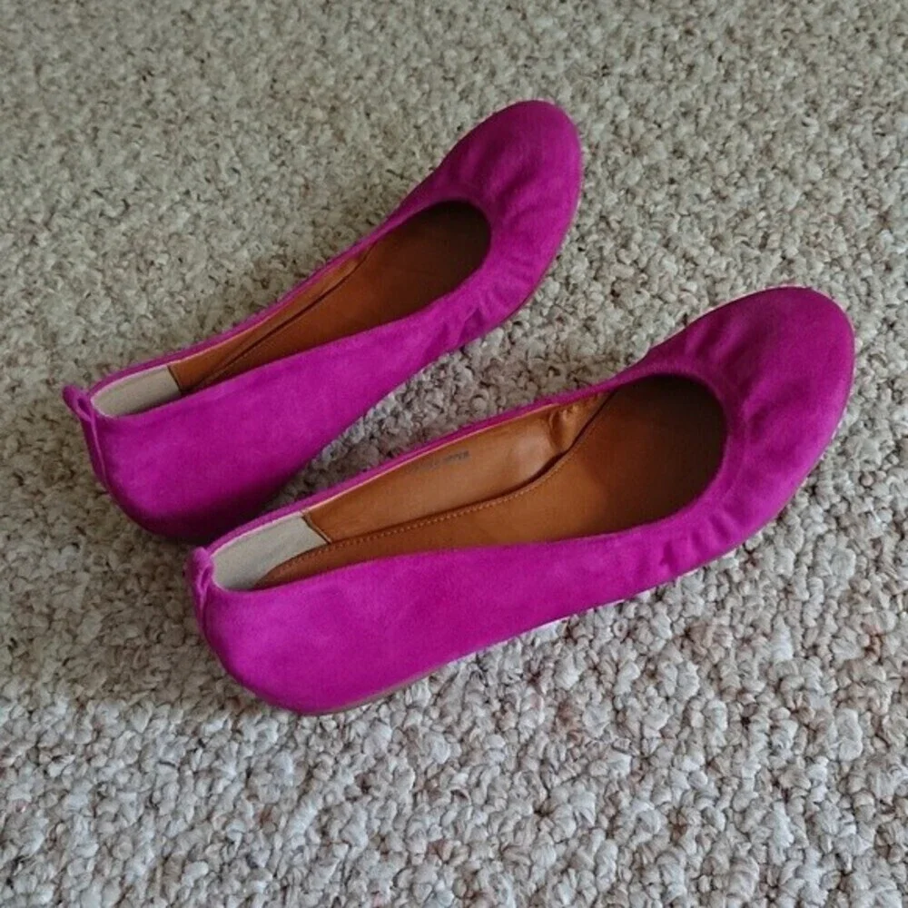 J. Crew pink/fuchsia Suede Ballet flat size 6